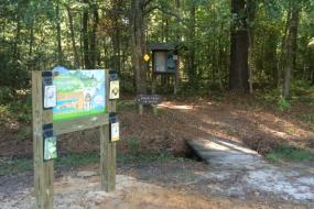 Kids in Parks trailhead beside trail