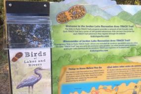 Trailhead sign and brochures