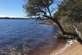 Small beach on the waterway