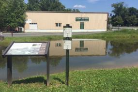 Interpretive sign along towpath