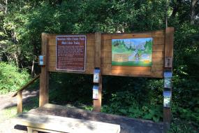 Kids in Parks trailhead sign with brochures