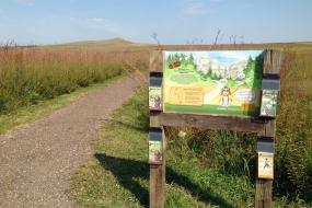 Kids in Parks trail head sign and kiosk