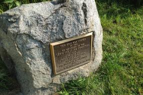Rock commemorating the visit of the Lewis and Clark expedition to Spirit Mound