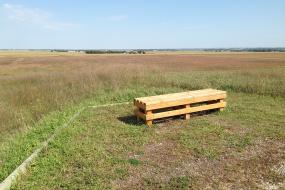 Bench in the prairie