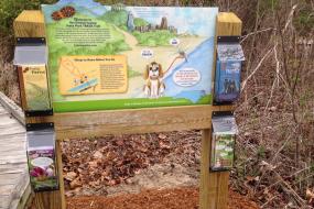 Kids in Parks trailhead sign with brochures