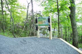 Kids in Parks trail head sign and kiosk