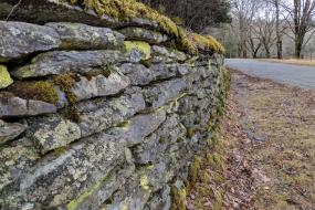 Rock wall on Bass Lake Trail
