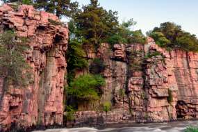 Palisades along the creek
