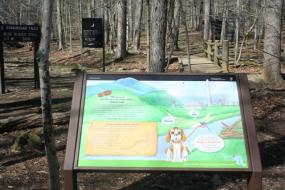 TRACK Trail sign beside the trail