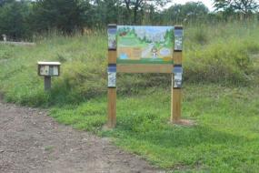 Kids in Parks trailhead sign and brochures