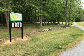 Trailhead sign at Southwest District Park