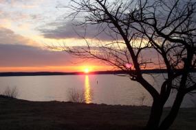 Sunset over Jordan Lake