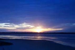 Sunset over water