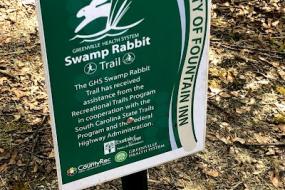 The GHS Swamp Rabbit Trail has received assitance from the Recreational Trails Program in cooperation with the South Carolina State Trails Program and the Federal Highway Administration. 