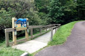 Kids in Parks trailhead sign with brochures