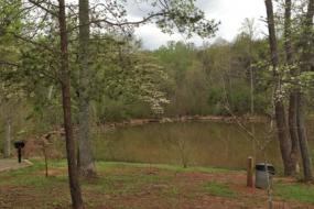 Grill area near pond