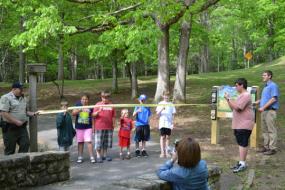 Ribbon cutting ceremony at Hungry Mother State Park TRACK Trail