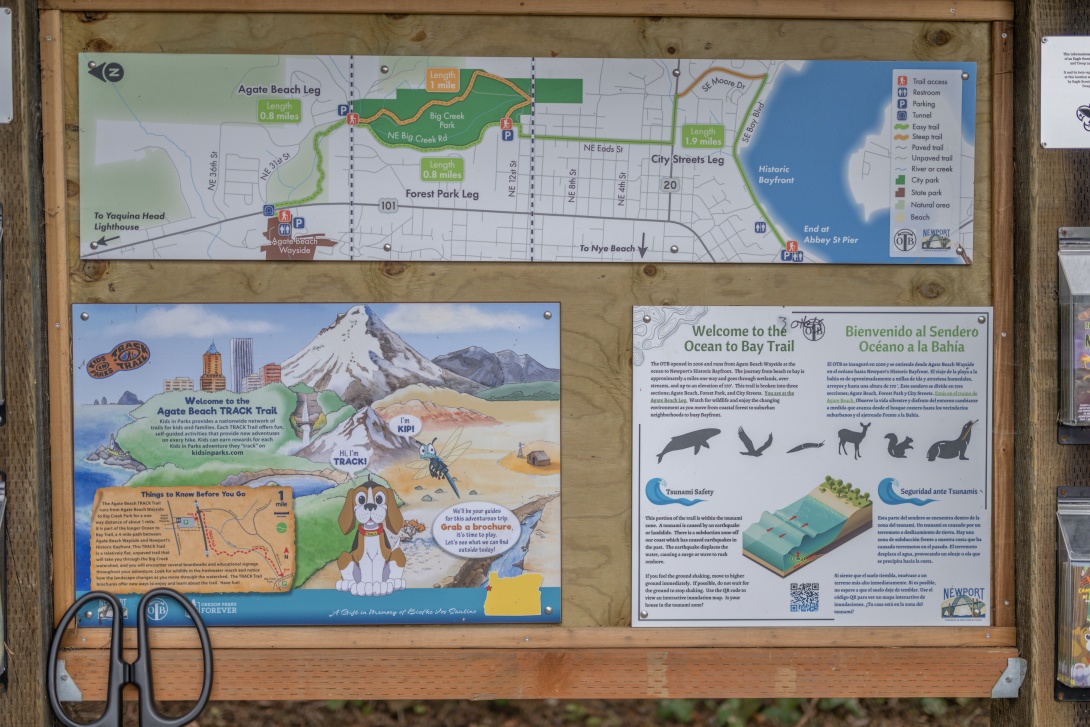 Agate Beach Kiosk Sign